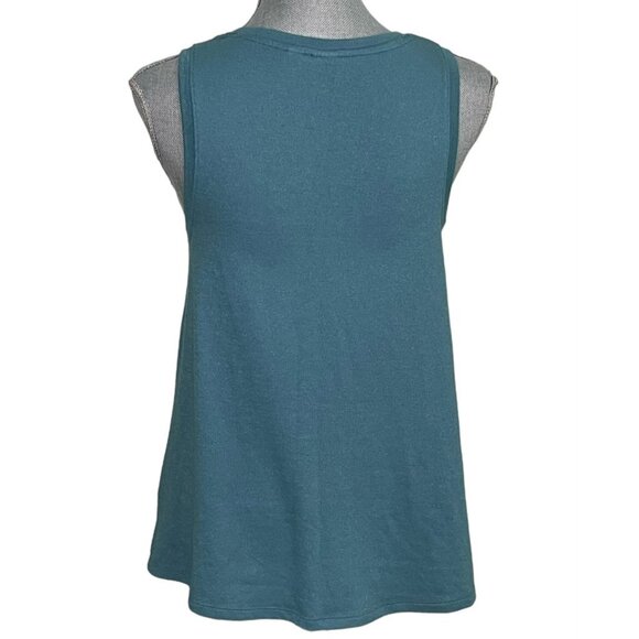 GAP Sleeveless Swing Tank Top Rayon Blend Calypso Blue Oversized Size XS - Picture 2 of 4